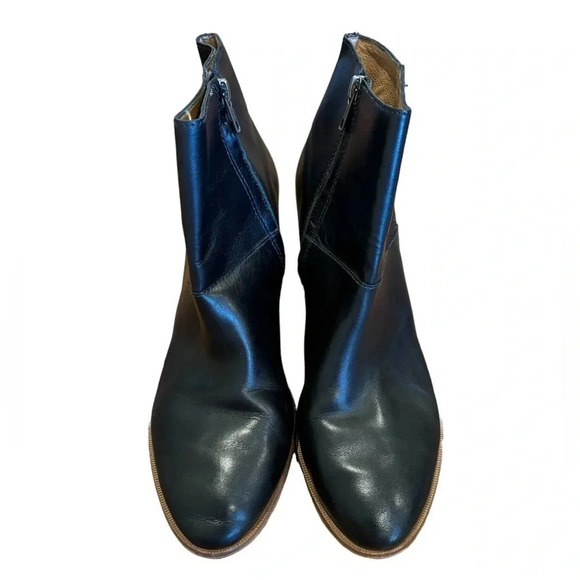 Madewell Rosie Ankle Boots Classic Black Leather Booties - Picture 3 of 12